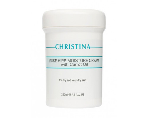 CHRISTINA Rose Hips Moisture Cream With Carrot Oil For Dry & Very Dry Skin 250ml